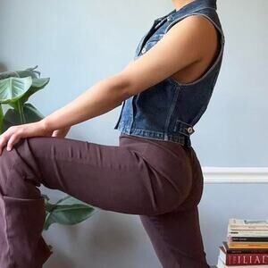 Vintage liz claiborne blue denim vest (petite)